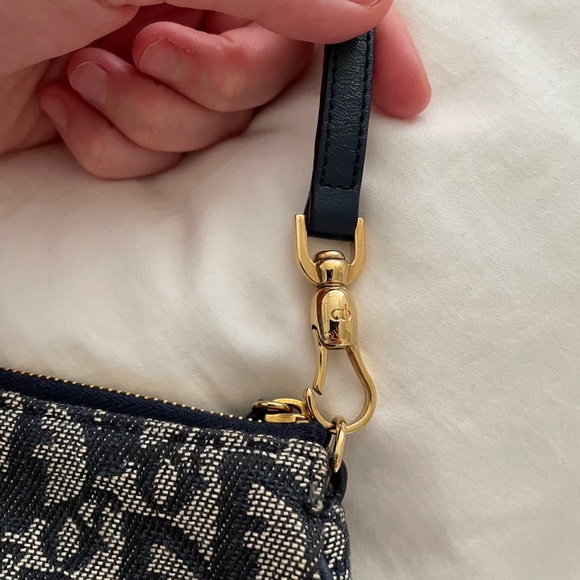 Blue Vintage Dior Saddle Pochette - Picture 3 of 9